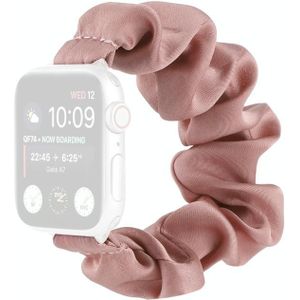 Sjaal Haar Tie Vervanging Horlogebanden voor Apple Watch Series 6 & SE & 5 & 4 40mm / 3 & 2 & 1 38mm (Lotus Root Pink)