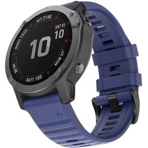 Voor Garmin Fenix 6X 26mm Siliconen Smart Watch Vervanging strap Polsbandje(Blauw)