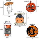 5 PCS Cartoon Halloween Broche Denim Badge Collar Accessory (XZ2321)