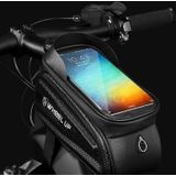 WHEEL UP Hard Shell Fiets tas Front Beam Bag Mountain Bike mobiele telefoon Touch Screen Tube Bag Riding Equipment (Kleurrijke reflecterende modellen)