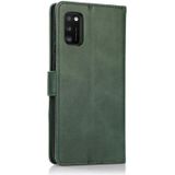 For Samsung Galaxy A41 Calf Texture 2 in 1 Detachable Magnetic Back Cover Horizontal Flip Leather Case with Holder & Card Slots & Wallet & Photo Frame(Green)