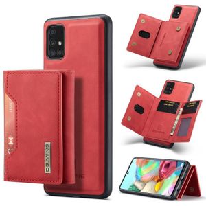 Voor Samsung Galaxy A71 DG.MING M2 Serie 3-voudige multi-kaarttas + magnetische achterkant schokbestendig geval met portefeuille & houder functie