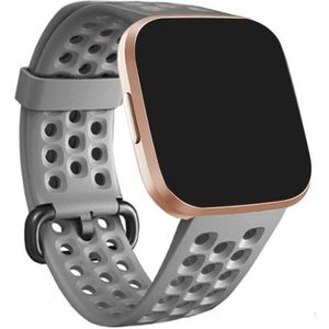 Voor FITBIT Versa 2 ademende siliconen horlogeband (grijs)