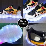 USB-opladen LED-lichtschoenen Koppels Casual sneakers Hiphop lichtgevende schoenen  maat: 38 (wit zwart)