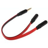 Noodle stijl 3.5mm Stereo Audio Headset voor 2 x Splitter Adapter  Voor iPhone 5 / iPhone 4 & 4S / 3 g / 3G / iPad 4 / iPad mini 1 / 2 / 3 / nieuwe iPad / iPad 2 / iTouch