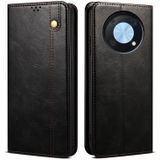 Voor Huawei nova Y90 4G/Enjoy 50 Pro Oil Wax Crazy Horse Textuur Lederen Telefoon Case (Zwart)