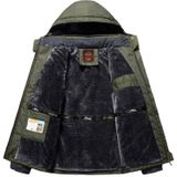 Winter Fleece militaire jassen mannen winddicht waterdichte outwear Parka Windbreaker warme jas  maat: XXXXXXXXXL(Zwart)