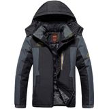 Winter Fleece militaire jassen mannen winddicht waterdichte outwear Parka Windbreaker warme jas  maat: XXXXXXXXXL(Zwart)