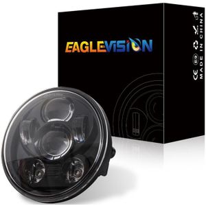 EagleVision DC9-30V 35W 6000K 4000LM 5.75 inch Round Motorcycle 6LEDs Koplamp voor Harley-Davidson