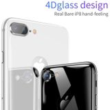Baseus voor iPhone 8 Plus 4 D Arc rand getemperd glas Protector terug scherm Film(Silver)