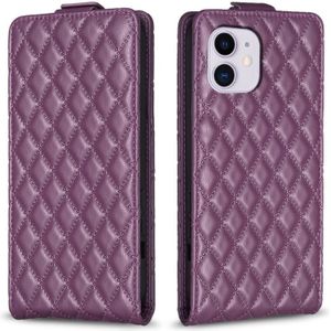 Voor iPhone 11 Diamond Lattice verticale flip lederen telefoonhoes