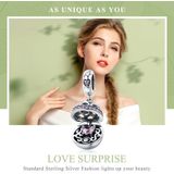 S925 Sterling Silver Love Surprise Hanger DIY Bracelet Ketting Accessoires (Roze)