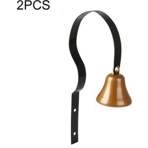 2 PC's Retro Christmas Bell Metal muur Bells huisdier hond opleiding deurbel Home Decor (zwart)