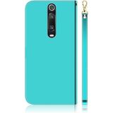 Voor Xiaomi Redmi K20 / K20 Pro / Mi 9T / Mi 9T Pro Gemiteerd Spiegeloppervlak Horizontale Flip Lederen Hoes met Holder & Card Slots & Wallet & Lanyard(Mint Green)