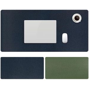 ZD02 Dubbelzijdig PU Muismat Tafel Mat  Grootte: 100 x 44cm (Royal Blue + Army Green)