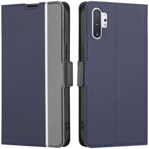 Voor Samsung Galaxy Note10+ Twill Texture Side -knop Lederen telefoonhoesje