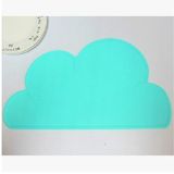 Kinderen wolk siliconen placemat waterdicht milieubescherming student placemat  kleur: licht groen
