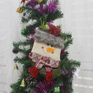 Sneeuwpop patroon kerst sok geschenk tas kerstboom hanger decoratie