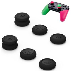 Linker + rechter gamepad Rocker Cap-knop cover voor NS Pro/PS4 (zwart)