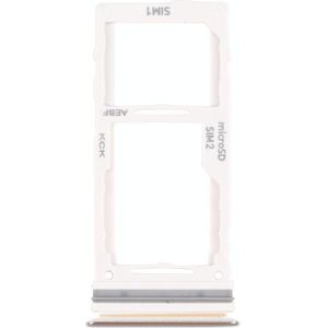 SIM-kaart lade + SIM-kaart lade / Micro SD-kaart lade voor Samsung Galaxy A52 SM-A525 (zilver)