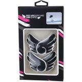 4-delige engel vleugel vorm Cartoon stijl PVC auto Auto Bescherming anti-kras deur Guard decoratieve Sticker (zwart)