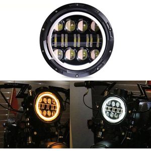 7 inch motorfiets LED koplampen ver in de buurt van licht dagrijverlichting