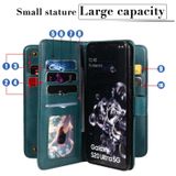 Voor Samsung Galaxy S20 Ultra 5G Multifunctioneel magnetisch koperen gesp horizontale flip effen lederen kast met 10 kaartslots & portemonnee & houder & fotoframe (donkergroen)