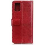 Voor OPPO Reno5 5G Erwten Crazy Horse Texture Horizontale Flip Lederen Case met Houder & Card Slots > Portemonnee (Rood)