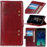 Voor OPPO Reno5 5G Erwten Crazy Horse Texture Horizontale Flip Lederen Case met Houder & Card Slots > Portemonnee (Rood)