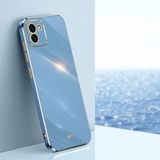 Voor Samsung Galaxy A03 XINLI Rechte Rand 6D Galvaniseren TPU Telefoon Case (Celestial Blue)