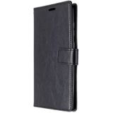 Voor Galaxy A81 Crazy Horse Texture Horizontale Flip Lederen case met Holder & Card Slots & Wallet & Photo Frame(zwart)