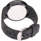 Touch scherm Unisex LED Digital horloge horloge Timepiece Silicon Strap (zwart)
