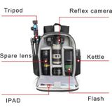 CADeN SLR camera schouder digitale camera tas buiten lichtgewicht en duurzaam nylon fotografie rugzak (zwart (big size))