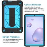 Voor Samsung Galaxy Tab A8.4 (2020) T307 Contrast Color Robot Shockproof Silicon + PC Beschermhoes met houder & pensleuf (Zwart blauw)