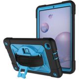 Voor Samsung Galaxy Tab A8.4 (2020) T307 Contrast Color Robot Shockproof Silicon + PC Beschermhoes met houder & pensleuf (Zwart blauw)
