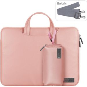 Waterdichte PU-laptoptas binnentas met Power Pack  maat: 13 / 14 inch (rosgoud)