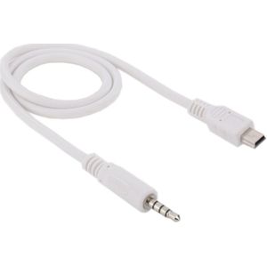 3.5mm Mannetje naar Mini USB mannetje Audio AUX kabel  Kabel lengte: ongeveer 50cm