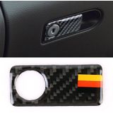 Auto Carbon Fiber + Duitse vlag patroon voorpassagier Seat opbergdoos decoratieve sticker voor Mercedes-Benz C-klasse