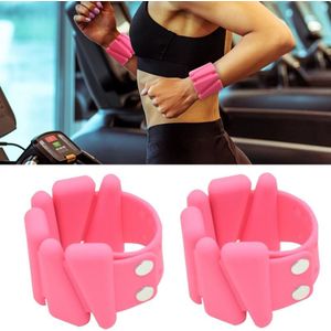 1 paar Yoga Fitness afneembare gewicht-dragende armbanden sport gewicht-dragende siliconen polsbandjes  specificatie: 900g (roze)