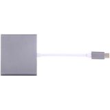 USB-C / Type-C 3.1 mannetje naar USB-C / Type-C 3.1 vrouwtje & HDMI vrouwtje & USB 3.0 vrouwtje Adapter voor MacBook 12 / Chromebook Pixel 2015 (zilverkleurig)