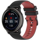 Voor Amazfit BIP 20 mm geruite tweekleurige siliconen horlogeband (zwart + rood)