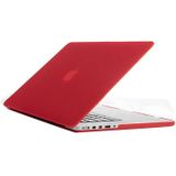 MacBook Pro Retina 13.3 inch Frosted structuur hard Kunststof Hoesje / Case (rood)