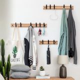 Mode houten gratis ponsen haak Coat Rack hanger haak voor slaapkamer woonkamer of garderobe  grootte: 3 haken