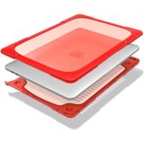 Voor MacBook Pro 13 3 inch met Touch Bar (A2159 / A1989) TPU + PC Twee kleuren laptop beschermhoes (Rood)