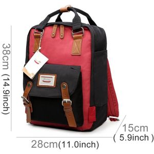 Fashion Casual rugzak Laptop tas Student reistas met handvat  grootte: 38*28*15cm(Red+Black)