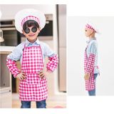 Kinderen bakken schort chef-kok kleding pet set  grootte: een maat (rose rood)