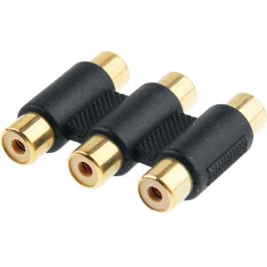 Vergulde RGB vrouwtje naar vrouwtje Connector(zwart)