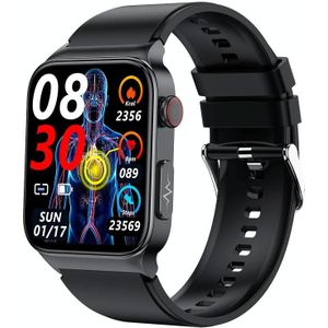 E500 1.83 inch HD vierkant scherm TPU horlogebandje Smart Watch ondersteunt ECG-bewaking / niet-invasieve bloedsuikerspiegel