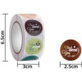 5 stks Pearl Milk Tea Cup Dank u Sticker Coffee Shop Sealing Sticker  Grootte: 2.5cm / 1 inch (HA025)