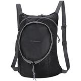 Nylon waterdichte opvouwbare rugzak vrouwen mannen reizen Portable comfort lichtgewicht opslag vouwen tas (zwart)